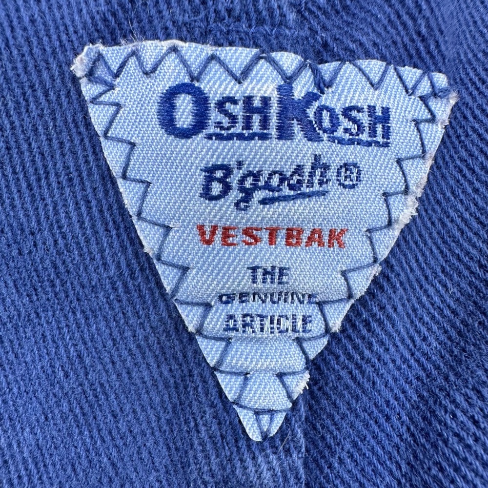 Vintage‎ 1990s OshKosh B'gosh Blue Overalls Toddler 3T Made USA Cotton Snap Leg - Picture 15 of 16